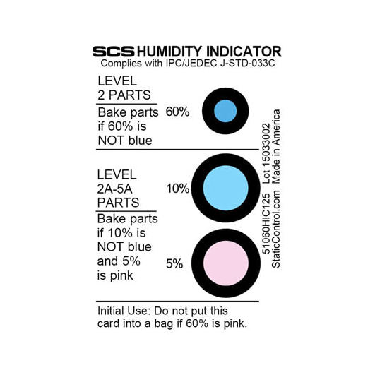 HUMIDITY INDICATOR CARDS & HUMIDITY INDICATOR PLUGS - James Dawson