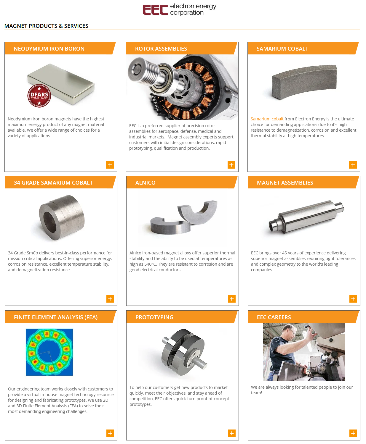 Electron Energy Corp Products & Services