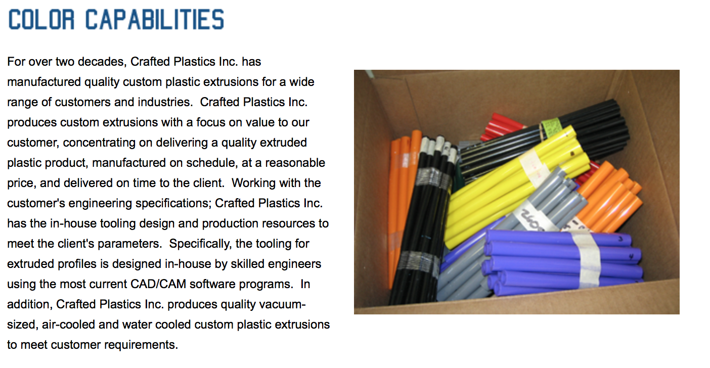 Crafted Plastics, Inc. Sheboygan, Wisconsin, WI 53082