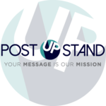 Post-Up Stand Company Logo
