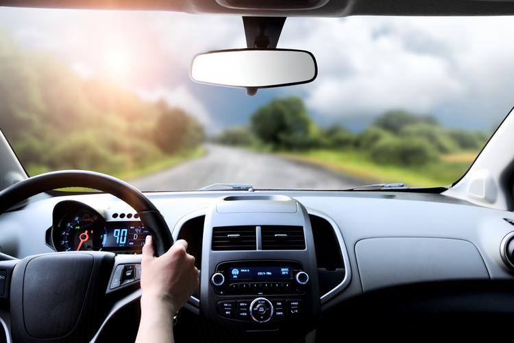 Car glass overhead mirror 