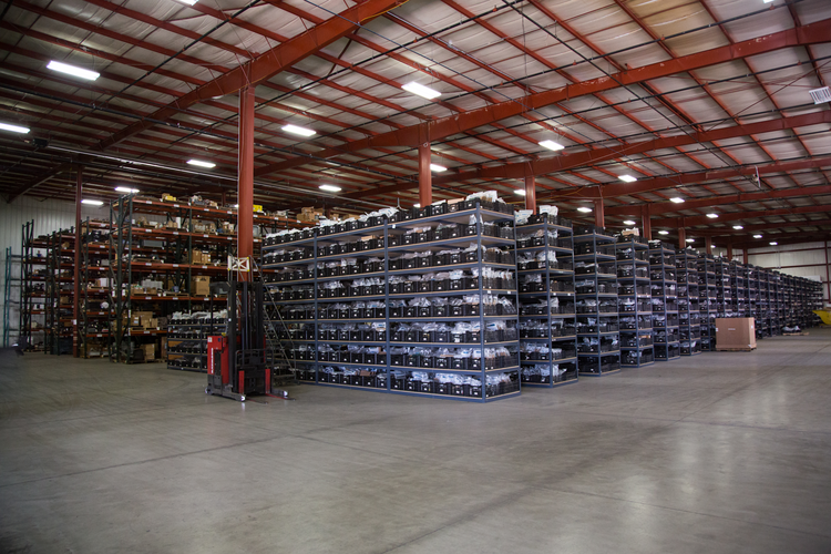warehouse interior with product