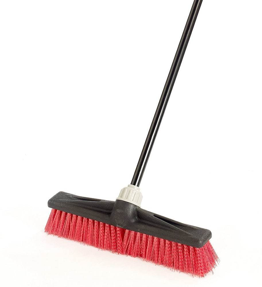 Alpine Heavy Duty 18'' Push Broom for Floor Cleaning Stiff Bristle