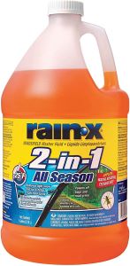 Rain-X Windshield Washer Fluid (With De Icer and Rain Repellant Additives)  Effective To - 25 Degrees Fahrenheit - Orange - (6) x 1 Gallon Jugs