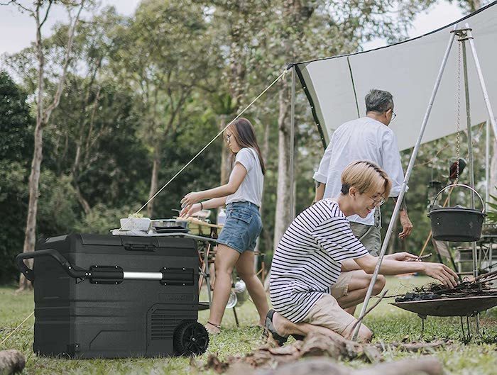 Ivation 24 L Electric Cooler & Warmer Portable Car Fridge with Handle for Camping & Travel