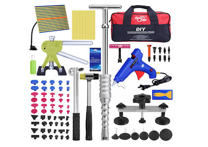 PDR Auto Paintless Dent Repair Kits, Car Dent Puller with Bridge Dent Puller Kit, Dent Remover Tools for All Kinds of Car Body Dents with Storage Bag