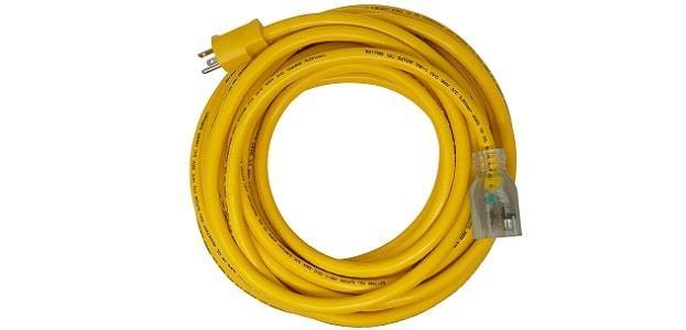Coleman Cable 50' 12/3 Push and Lock Extension Cord