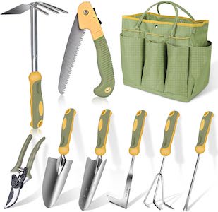 11-Piece Garden Tool Kit with Outdoor Hand Tools, Garden Tool Set