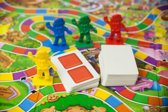 A closeup view of today's version of Candy Land.
