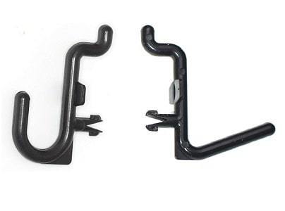 Presa Heavy Duty Black Steel Peg Board Shelving Hooks, 2-Inch, 50