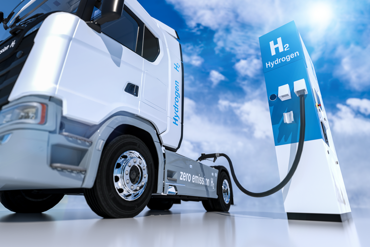 Hydrogen fuel cell truck