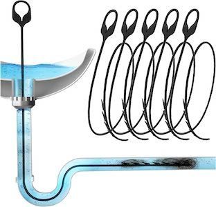 Flexisnake Pro Drain Weasel Sink Snake Cleaner with New Molded Tip - 18 - Drain Snake Clog Remover Tool with Rotating Handle 5 W