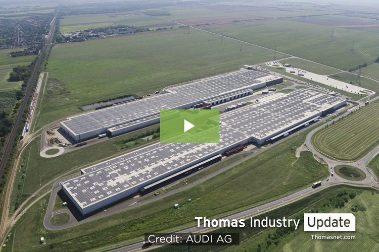 Audi Factory Installs Europe's Largest Rooftop Solar Array