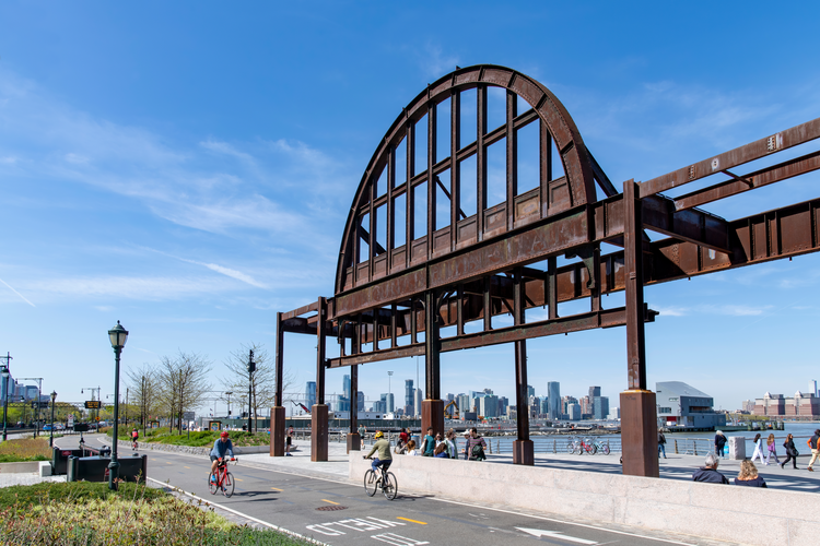  Cunard White Star archway at Pier 54 is a gateway to Little Island