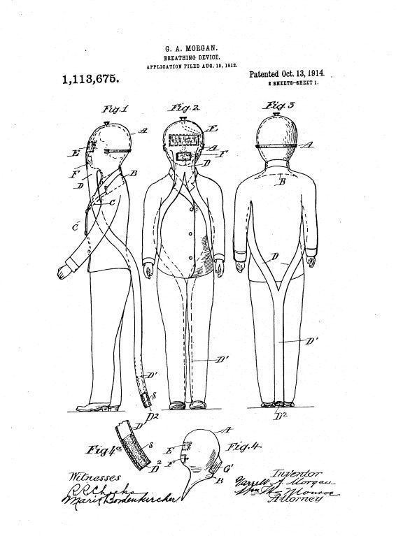 Smoke hood patent by Garrett Morgan