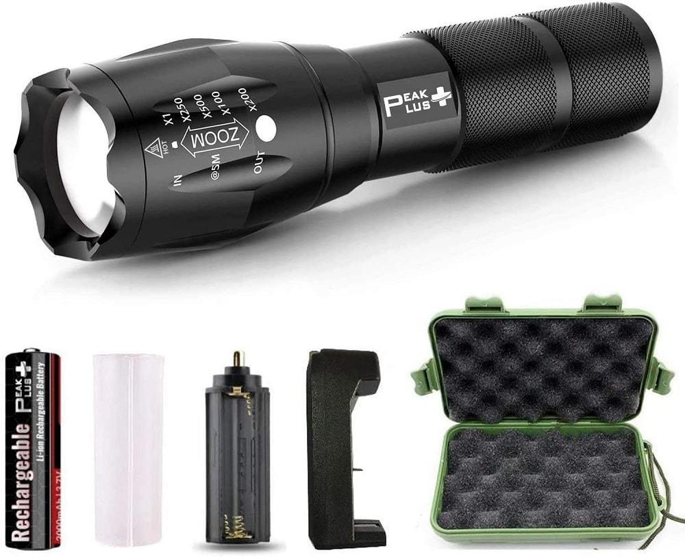 Mini Waterproof Led Rechargeable Flashlight Torch Super Bright Light BatteryPDH 