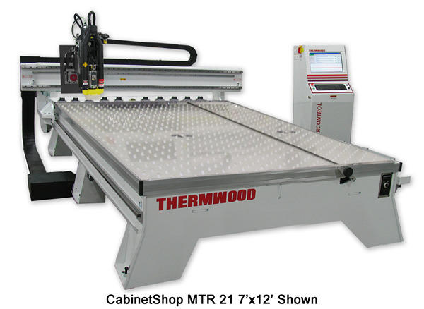The CabinetShop MTR 21 model CNC router by Thermwood.