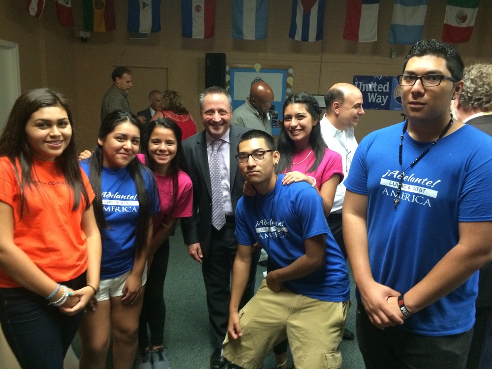 Dr. Salvatore Menzo with Wallingford students