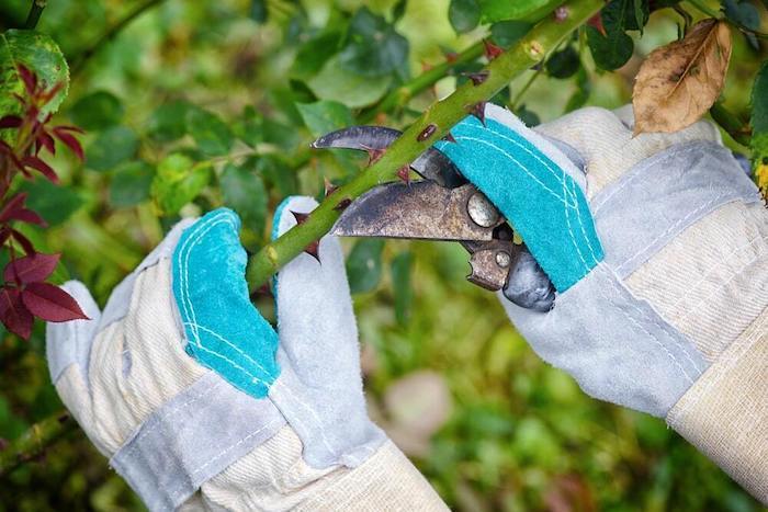 Garden Gardening Leather Long Gloves Thorn Resistance Work DIY Safety 