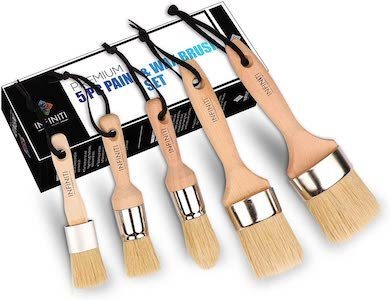 5 Pcs Paint Brushes for Walls Furniture Chip Wood Handle Painting Oil  Drawing Filament 