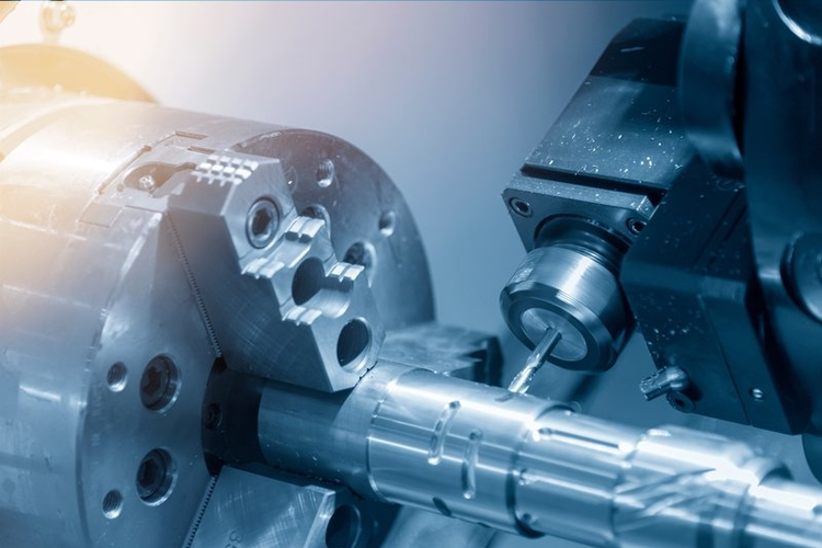 CNC lathe in action
