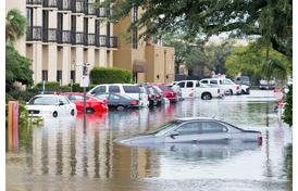 Cars Submerged in Hurricane Harvey Floodwaters