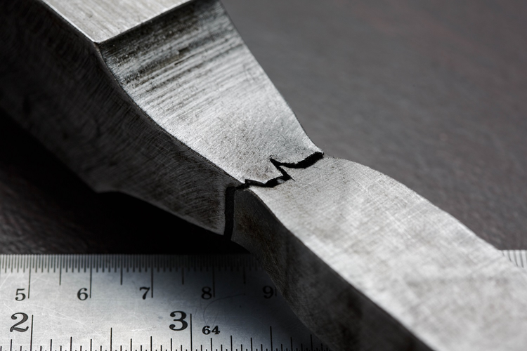Tensile testing fracture