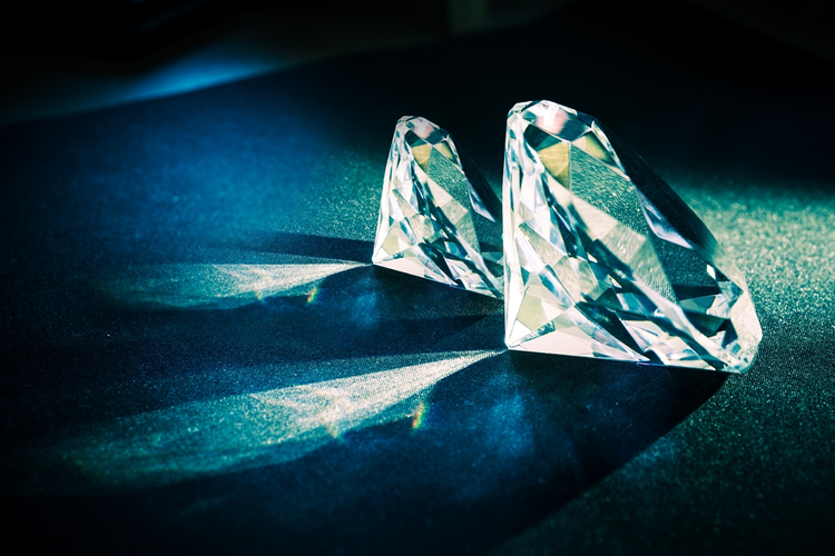 Two large diamonds