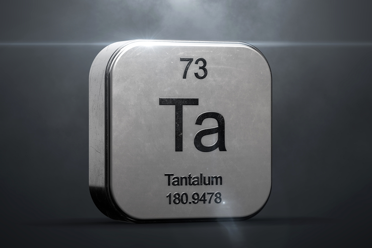 Tantalum element from periodic table