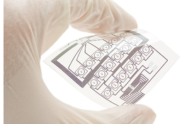 Flexible electronic circuit being bent