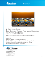 A Dirty Little Secret: Case Study on Thermal Flow Meter Calibration for Natural Gas Service
