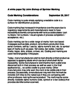 Code Marking Considerations