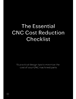 The Essential CNC Cost Reduction Checklist
