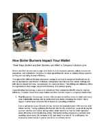 How Boiler Burners Impact Your Wallet
