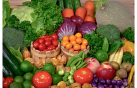 Fresh Fruits and Vegetables.