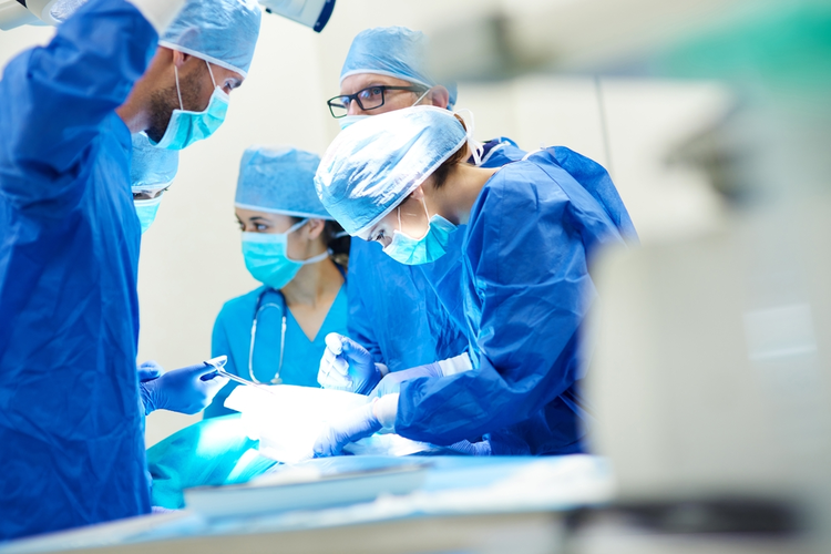 Surgeons in the operating room.