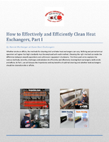 How to Effectively and Efficiently Clean Heat Exchangers, Part I