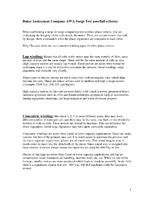 Baker Instrument Company AWA Surge Test Pass/Fail Criteria: