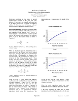 Reflection Coefficient Applications in Test Measurements