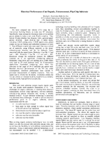 Electrical Performance of an Organic, Z-Interconnect, Flip-Chip Substrate