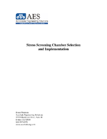 Stress Screening Chamber Selection and Implementation