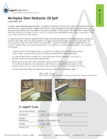 McAlpine Dam Hydraulic Oil Spill