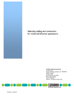 Selecting Cabling and Connectors for Industrial Ethernet Applications