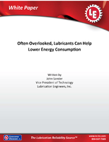 Often Overlooked, Lubricants Can Help Lower Energy Consumption