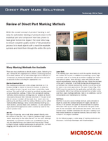 Review of Direct Part Marking Methods