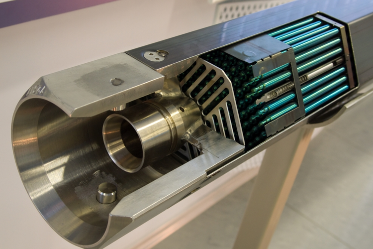 Fragment of a fuel rod element of a nuclear reactor.