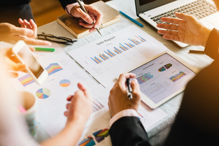 Investment consultant analyzing company financial reports.