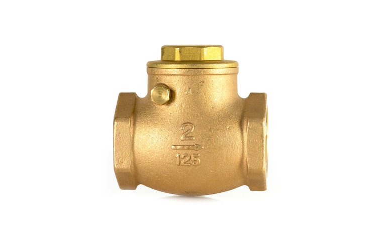 Check valve on white background.