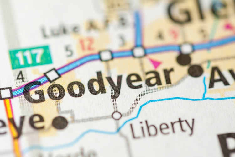 Map of Goodyear, AZ.